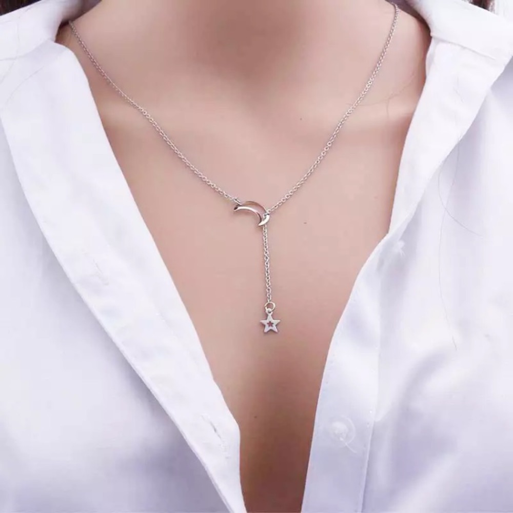 🔴5/$15🔴CLEARANCE Silver Moon Dainty Choker NEW - Picture 5 of 12